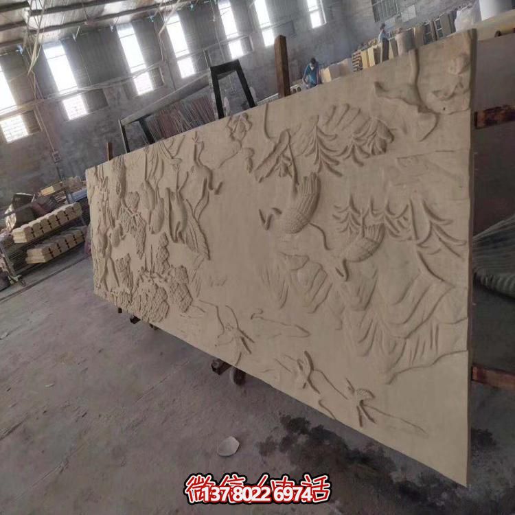 酒店室内装饰玻璃钢仿砂岩浮雕立体壁画