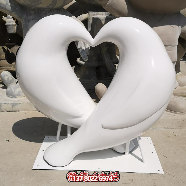 抽象喷漆动物摆件园林景观小品抽象鸽子雕塑