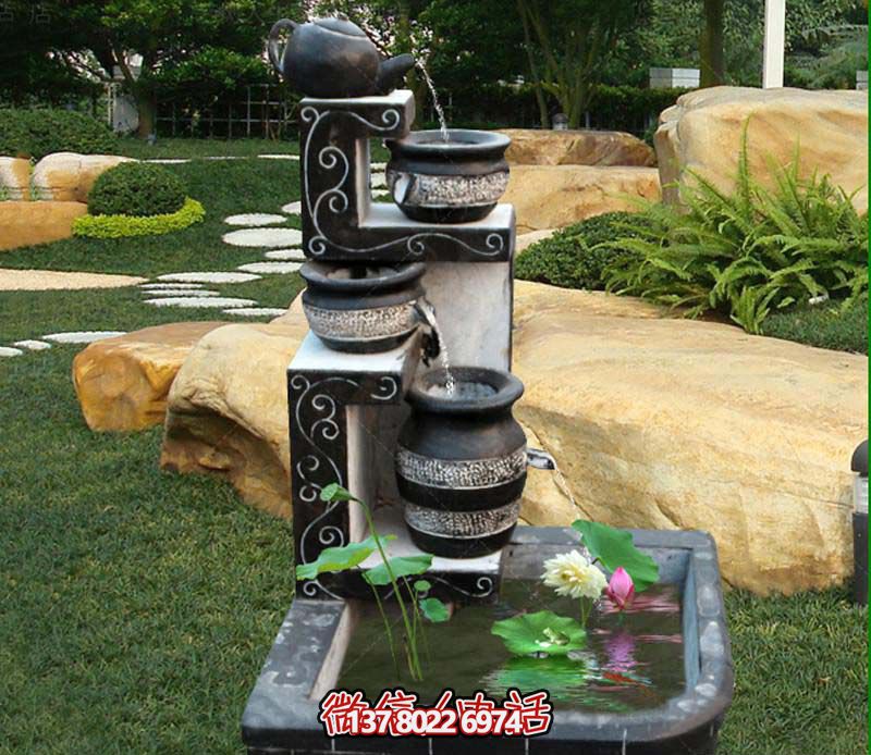 公园创意仿古大理石石雕天壶雕塑