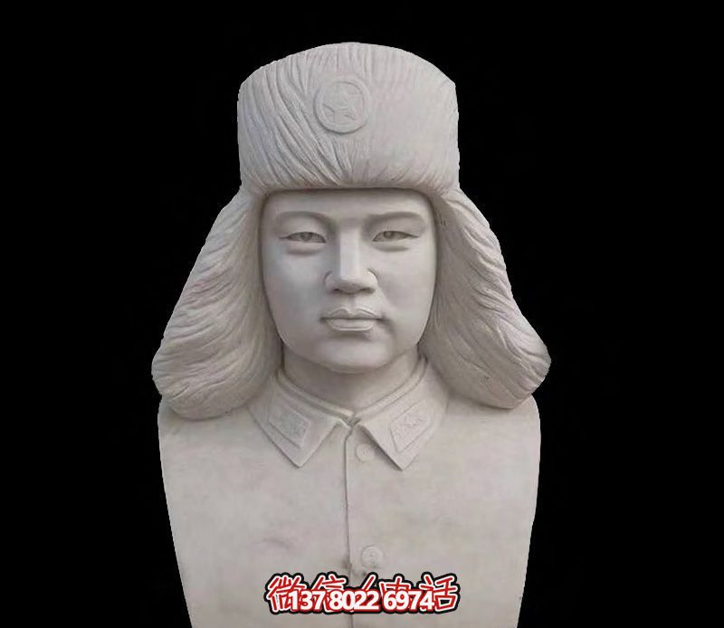 大理石胸像石雕英雄雷锋雕塑
