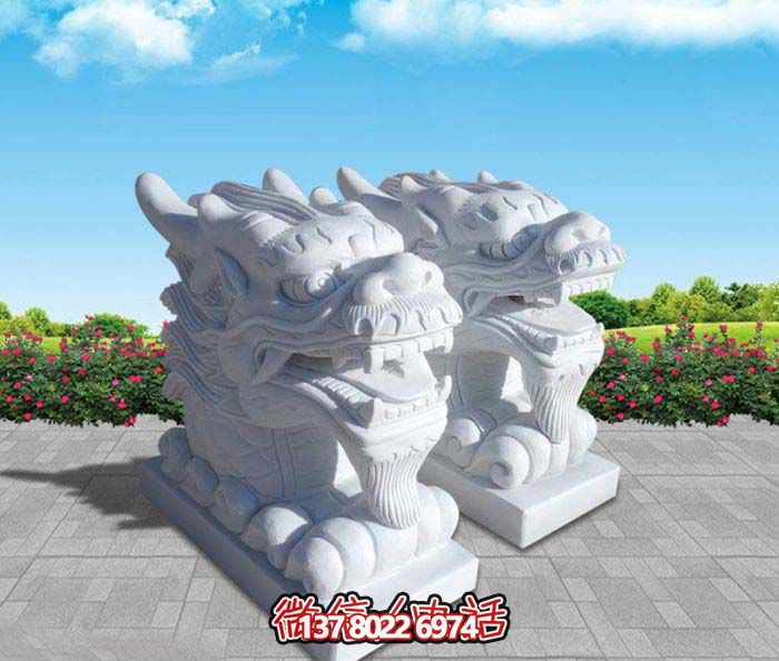 汉白玉喷水龙头公园喷泉石雕