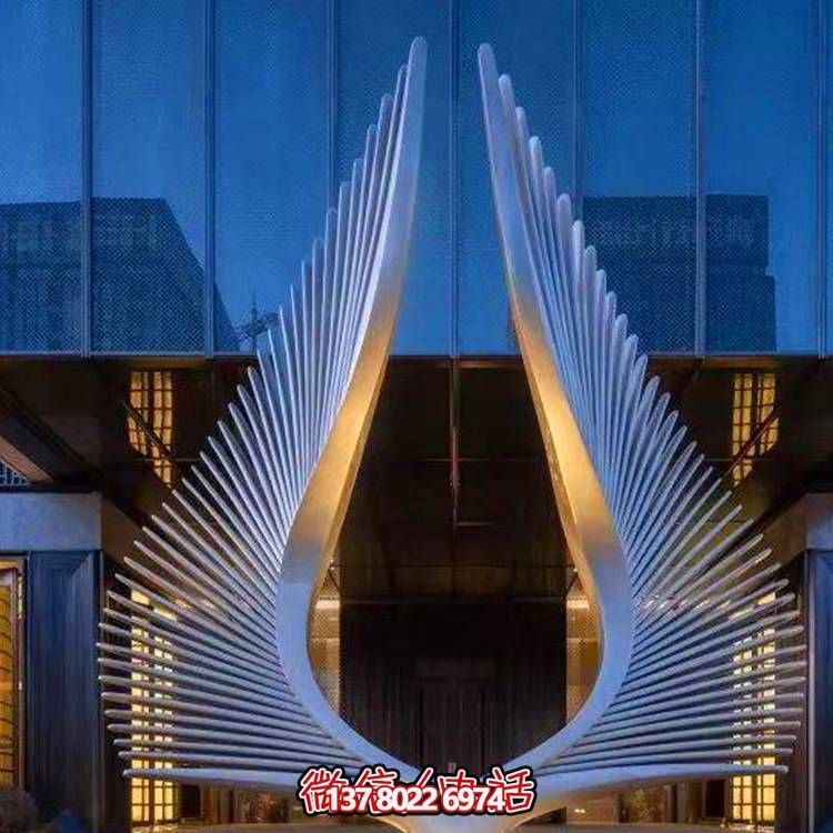 酒店水景创意不锈钢镂空摆件