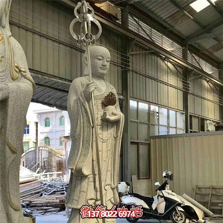 大理石石雕户外园林景观地藏王雕塑