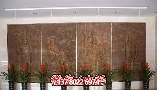 博物馆纪念馆大厅铜浮雕伟人雕塑