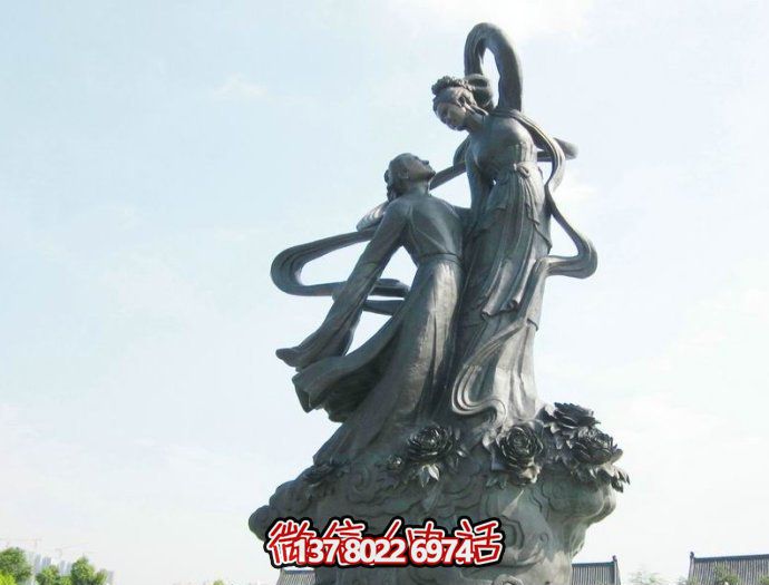 广场景观牛郎织女神话故事人物青铜雕塑