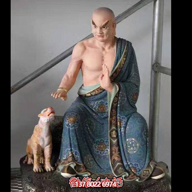 宗教寺庙玻璃钢十八罗汉雕塑