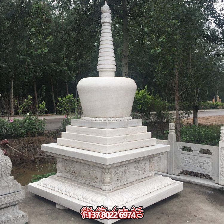 石雕七宝如来藏经佛塔大型寺庙室外供奉宝塔