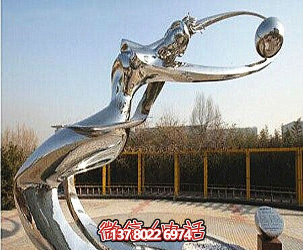 公园广场抽象女人投球雕塑户外景观球体雕塑