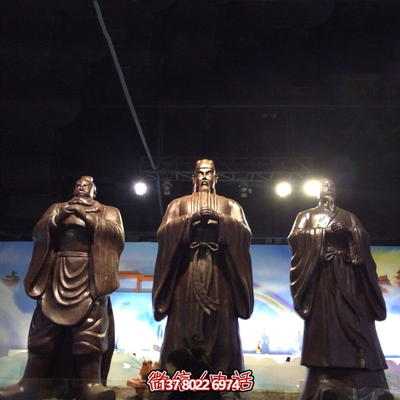 玻璃钢仿铜景区大型关公雕塑