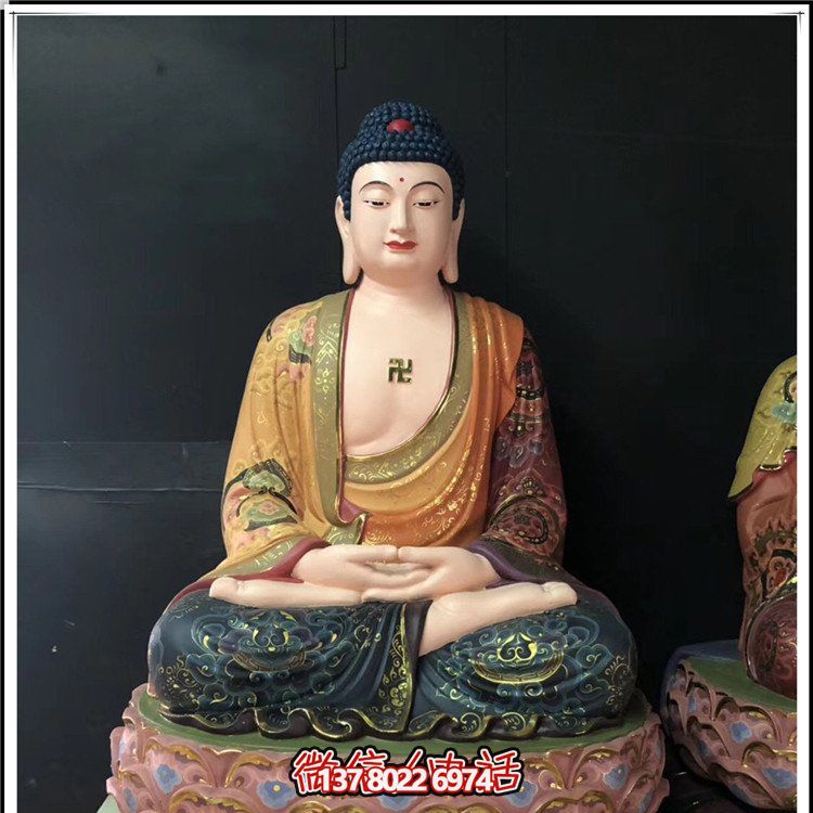 玻璃钢寺庙佛像景观如来雕塑