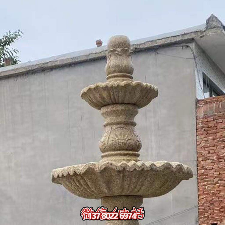 大理石石雕户外园林景观喷泉雕塑