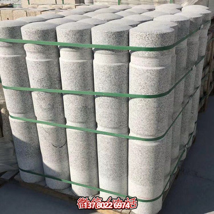 花岗岩挡车路障石柱广场拦车圆石柱子