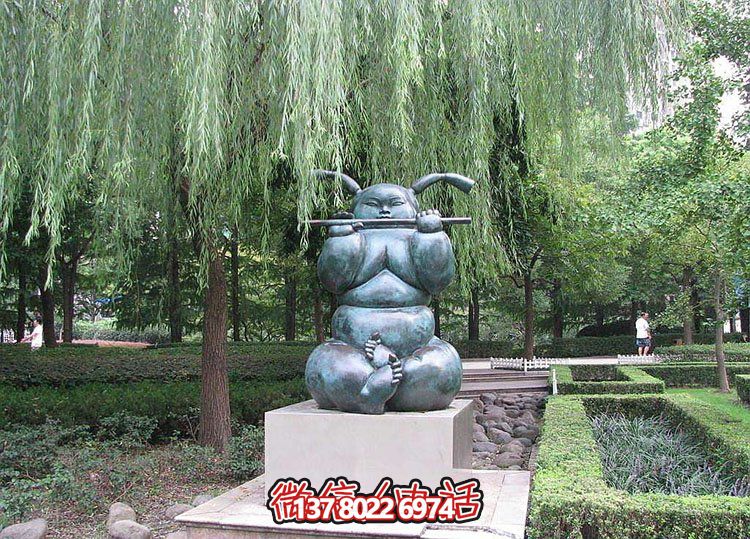 公园青铜铸造民俗小品抽象儿童人物雕塑摆件