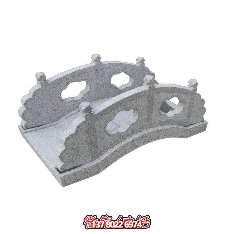 公园景观大理石雕刻镂空小拱桥雕塑