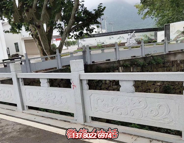 乡镇河道景观大理石围栏雕塑