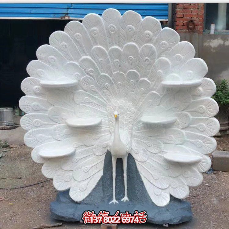 公园景区玻璃钢仿真孔雀雕塑