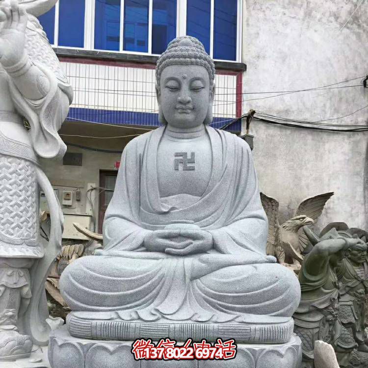 大理石石雕景区大型如来雕塑