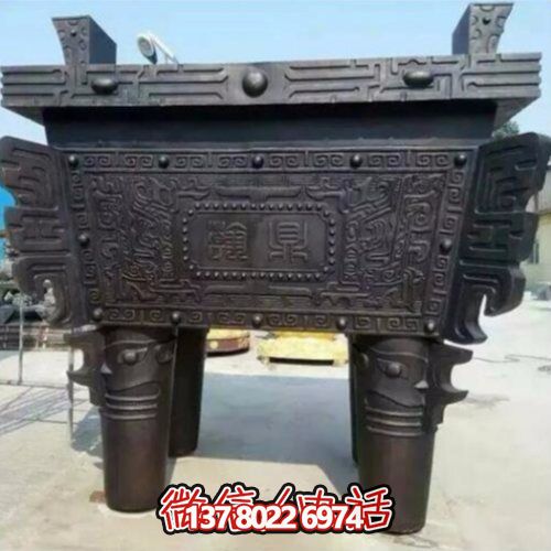 大型陆地铜鼎摆件仿古青铜司母戊鼎四方鼎雕塑