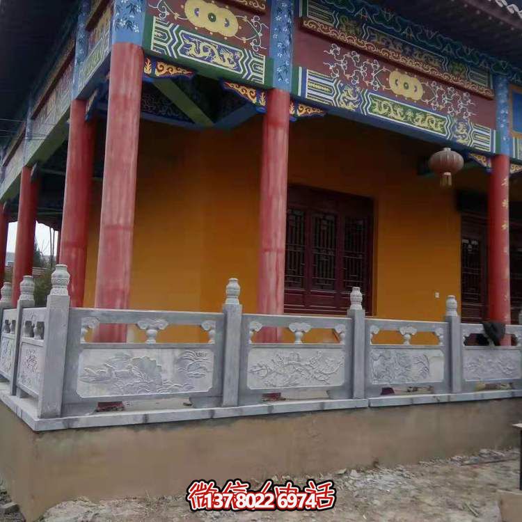 寺院河道大理石雕刻防护栏杆栏板
