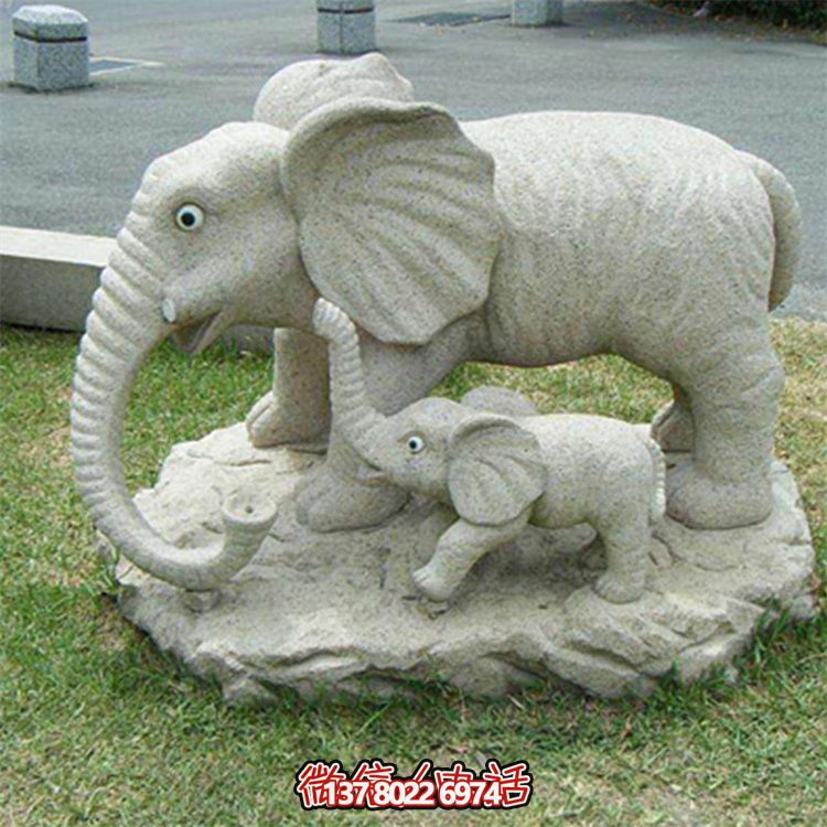 公园大理石石雕母子像摆件