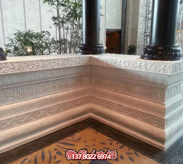 寺院宗祠石雕须弥座汉白玉浮雕佛像底座雕塑