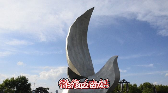 不锈钢抽象切面铸造锻造鸽子雕塑