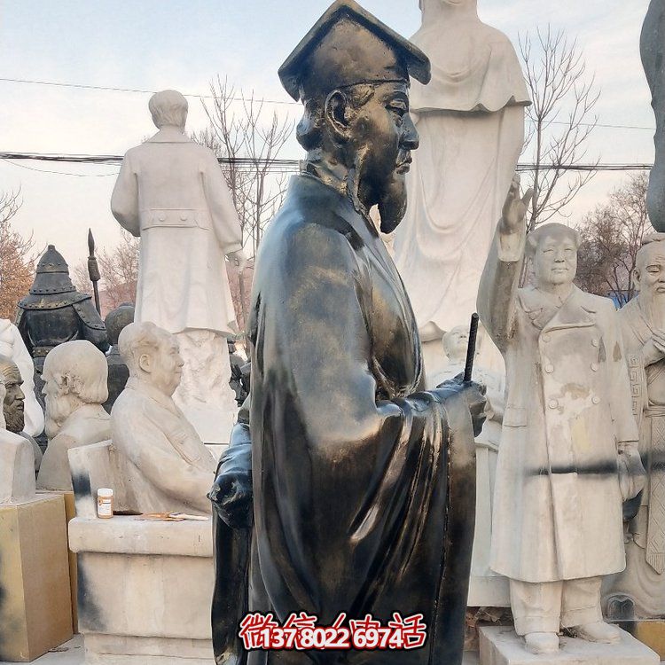 玻璃钢仿铜古代人物雕塑