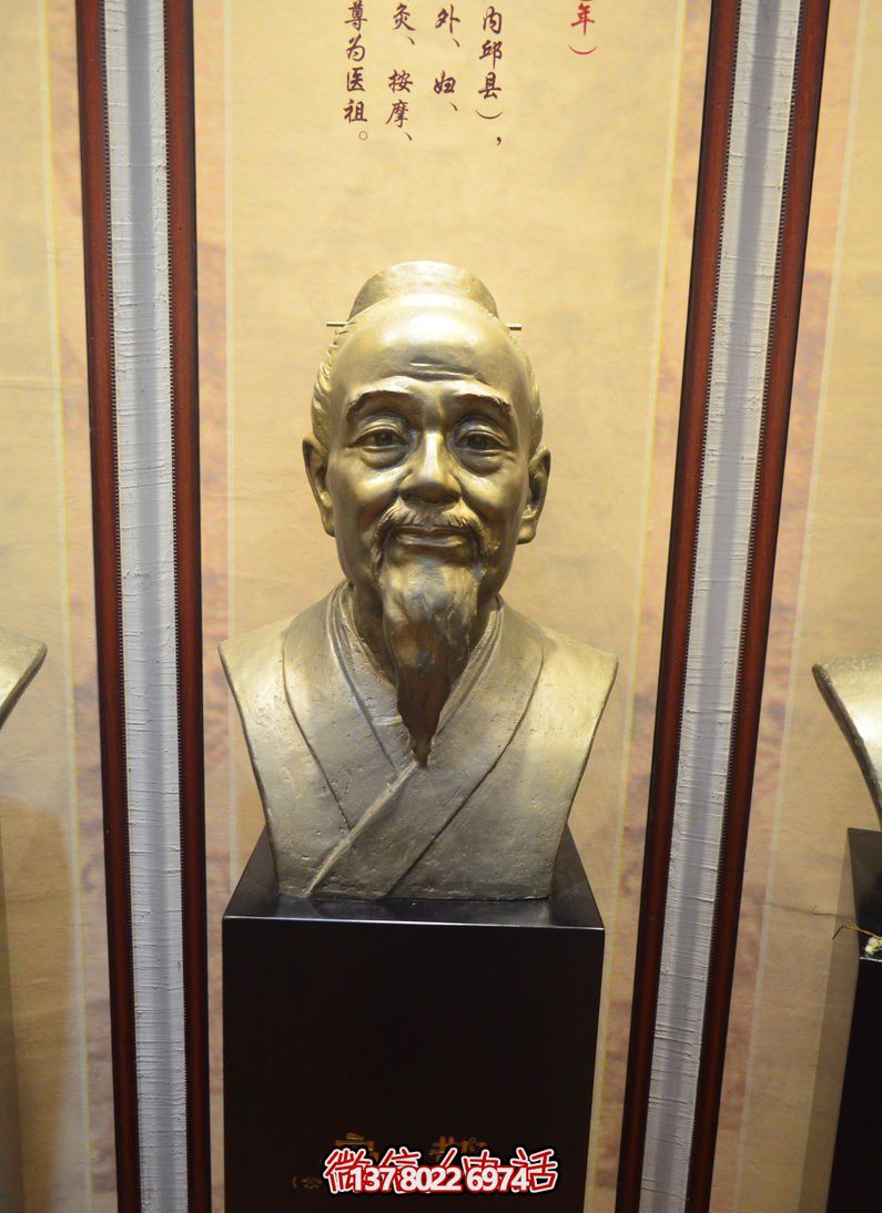 扁鹊胸像医学家铜雕扁鹊雕塑