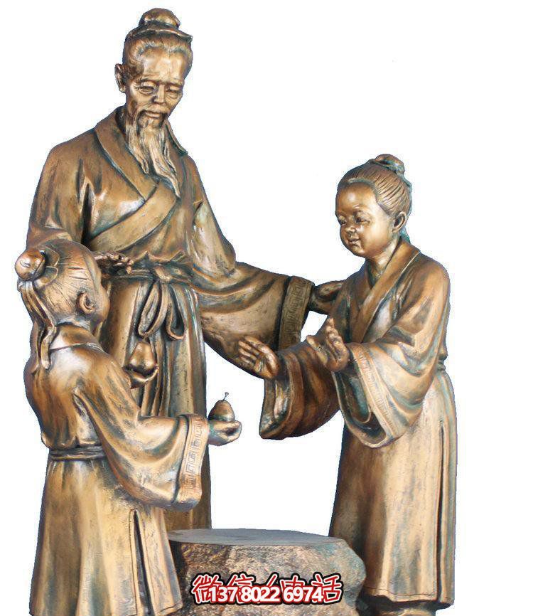 校园铜雕孔融让梨雕塑