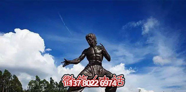广场铜雕名人李小龙雕塑