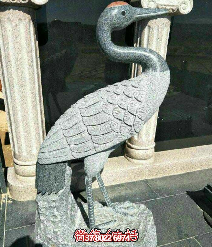 庭院大理石石雕浮雕仙鹤雕塑