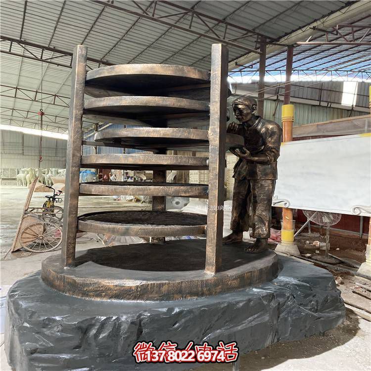 民俗人物景观茶文化雕塑