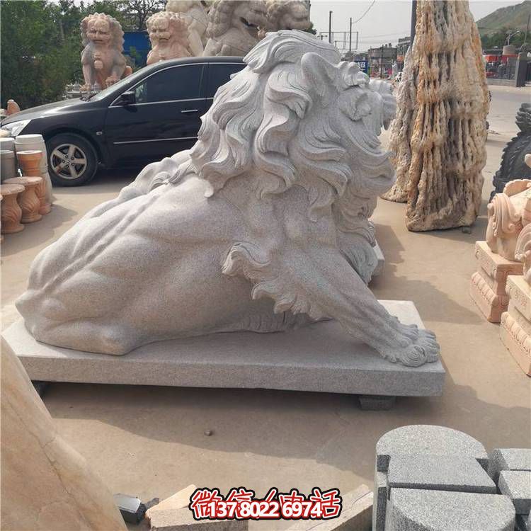 大型庭院别墅大理石石雕狮子