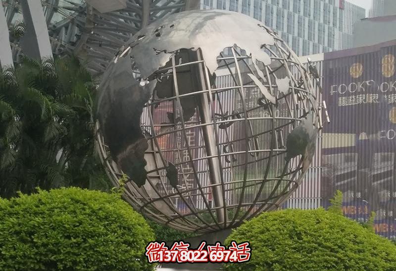 公园小区大型仿真地球仪玻璃钢创意街边地球仪雕塑