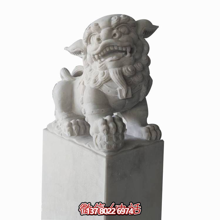 庭院门口石材镇宅招财狮子雕塑