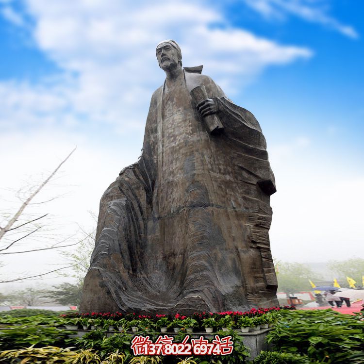 大型景区景点历史名人浮雕杜甫青石雕塑像