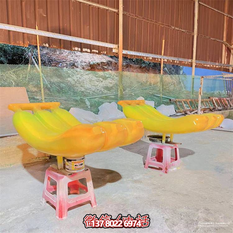 玻璃钢仿真香蕉雕塑生态园农场水果装饰摆件雕塑