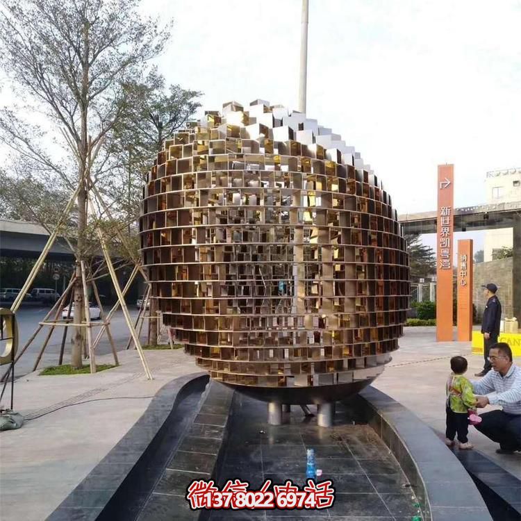 不锈钢园林景观艺术块面景观摆件