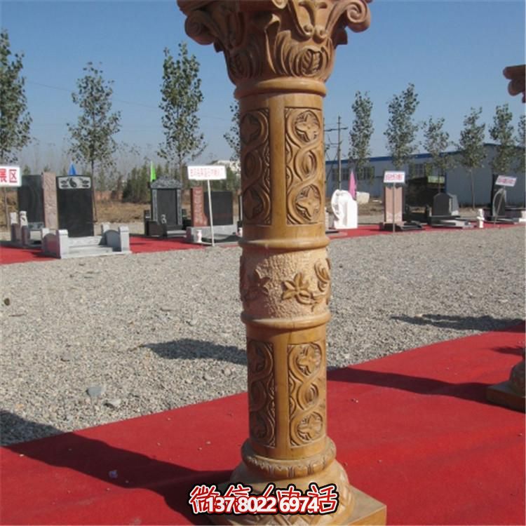 广场花岗岩石雕龙柱文化柱