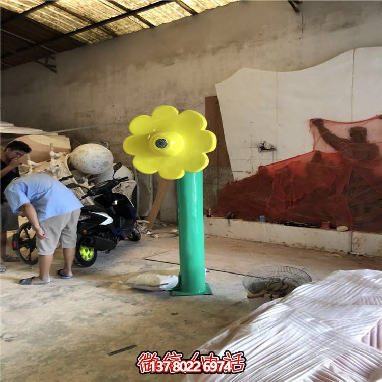 抽象创意玻璃钢卡通太阳花摆件幼儿园户外
