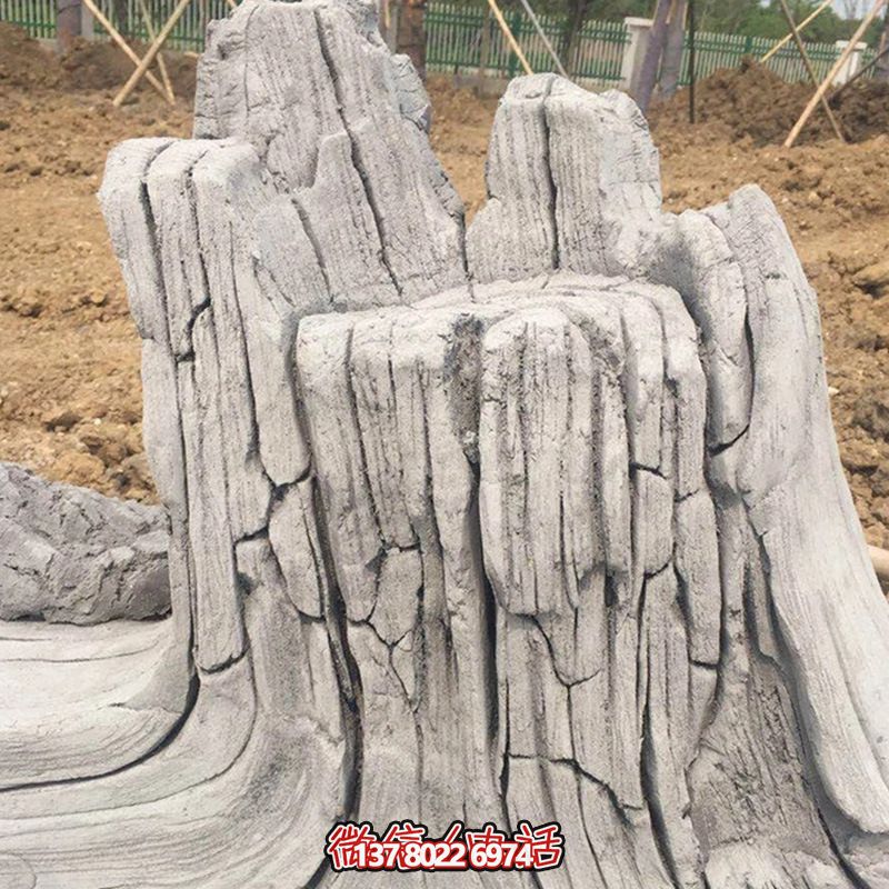 塑石假山石龟裂纹石观装饰摆件