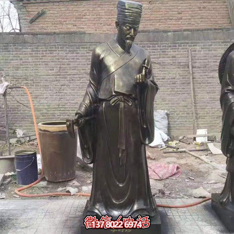 著名人物校园医学院立式铜雕李时珍雕塑