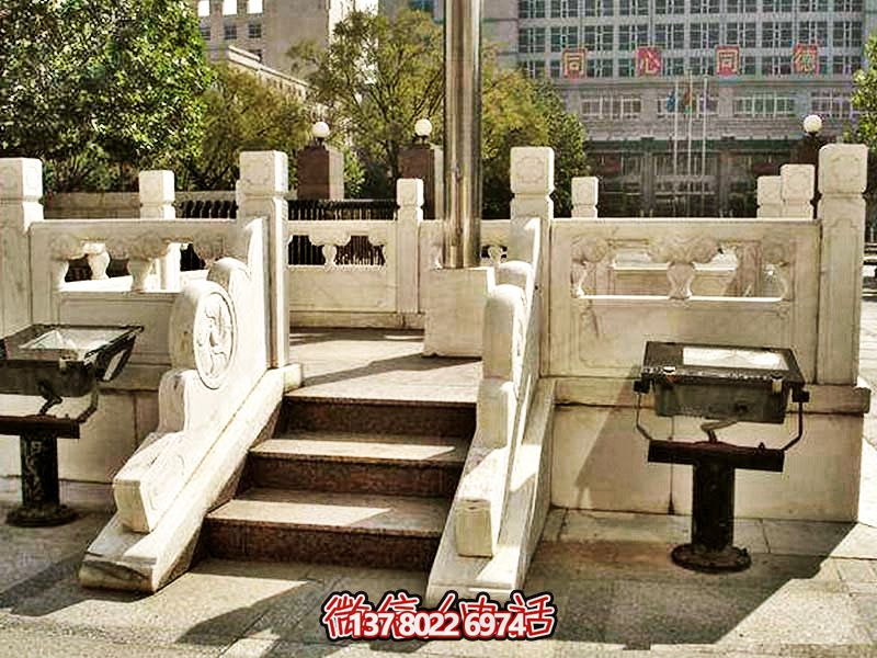 企业升旗台大理石仿护栏杆