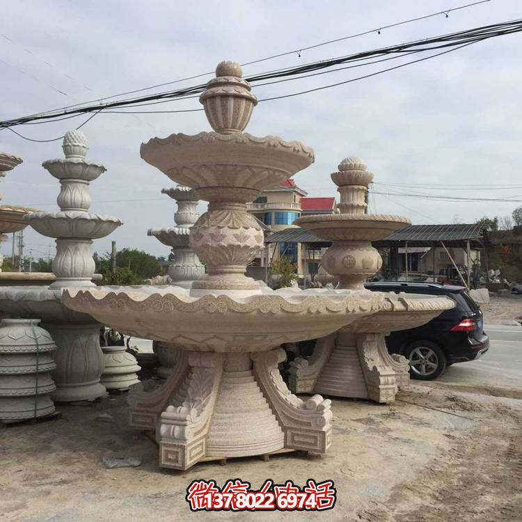 太阳能流水室外园林景观大型喷水池水景雕塑