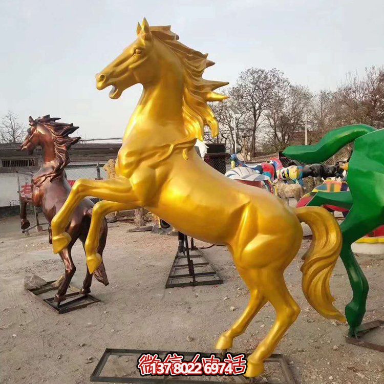 园林进去玻璃钢仿真马