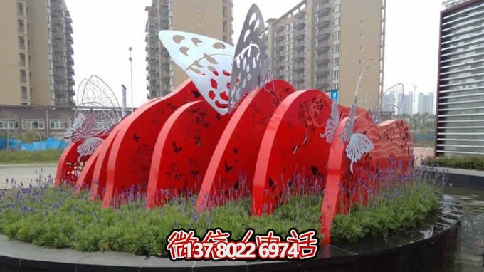 商场创意不锈钢蝴蝶雕塑