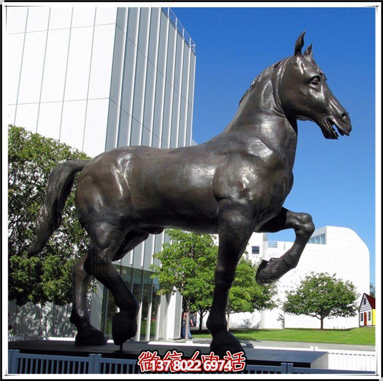 玻璃钢仿铜户外园林景观马