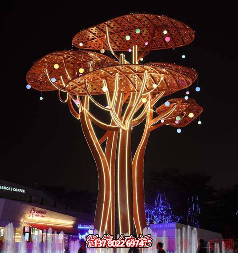 不锈钢大树雕塑--幻彩灵树