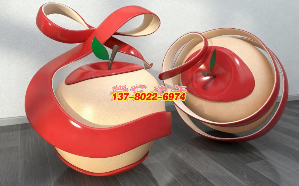 “苹” 添艺术感 —— 玻璃钢水果景观雕塑