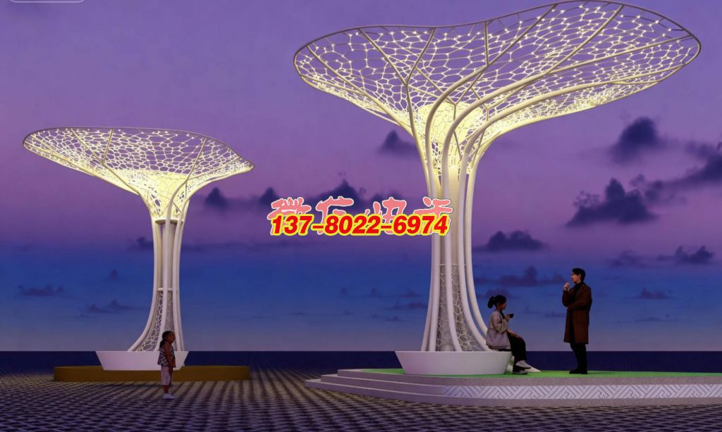 “生命之冠” 不锈钢树造型景观雕塑